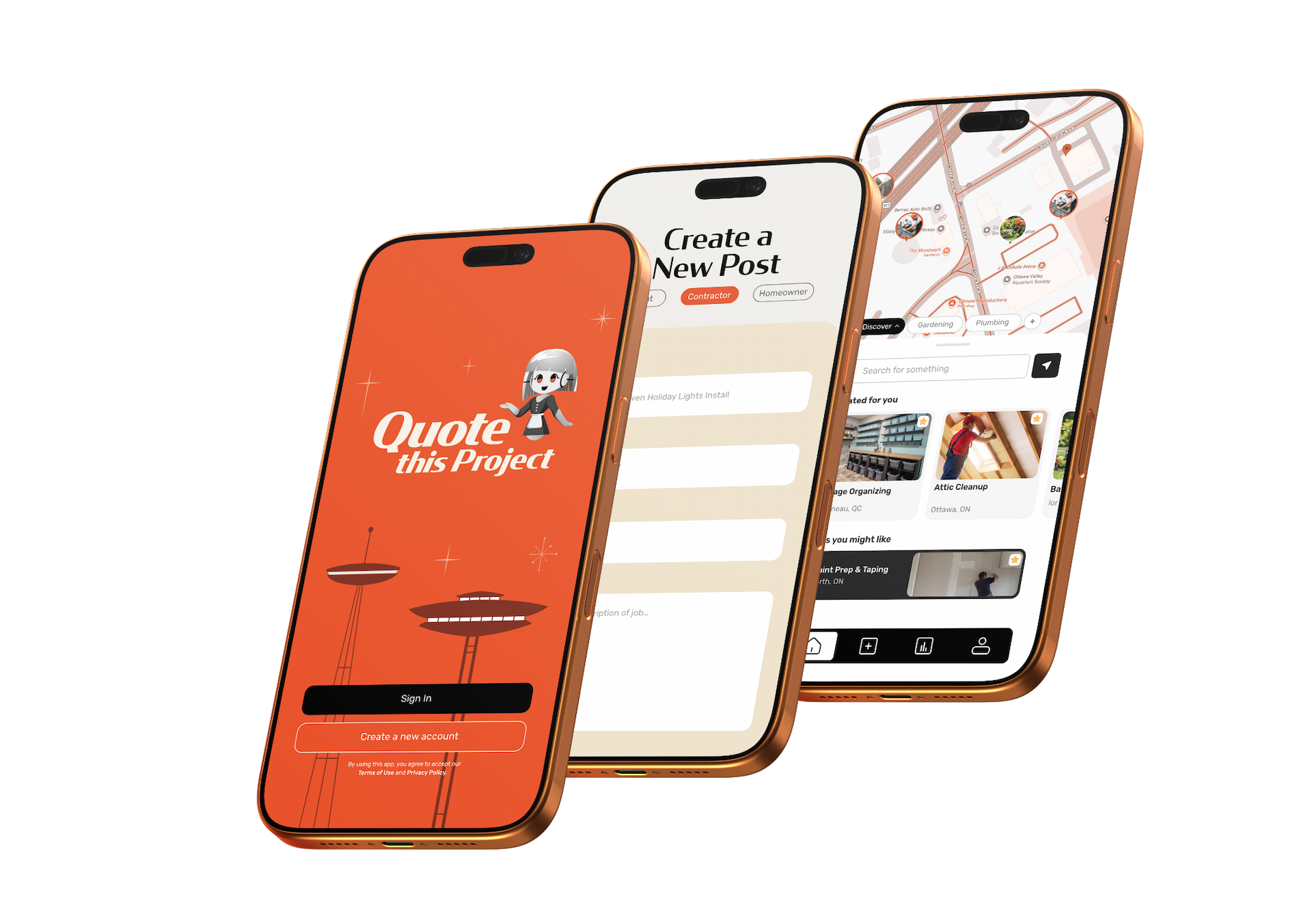 QTP app screens